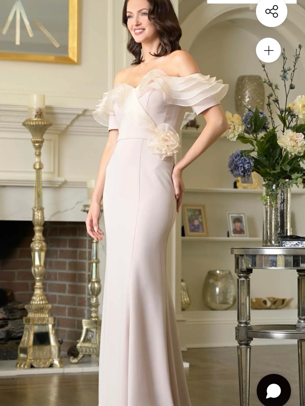 Rina diMontella Dusty Rose Off Shoulder Mother Of/Evening Gown